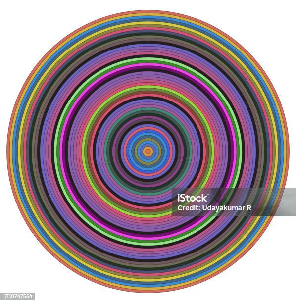 Dynamic Circle Pattern Colorful Abstract Graphic Circle Circular Movement Radial Dynamic Color ...