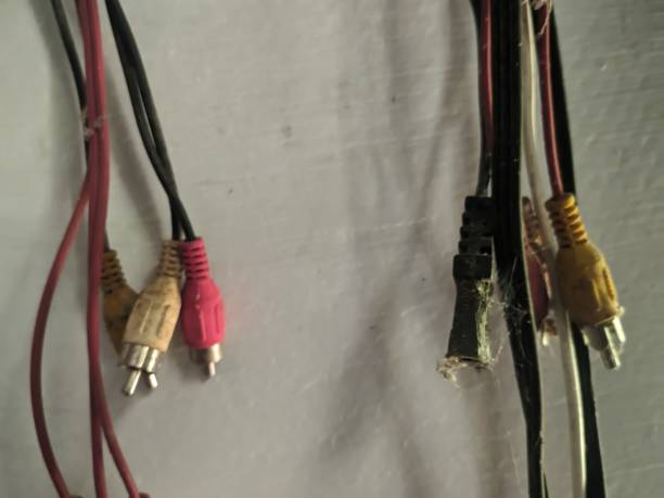 istock RCA Cable connector for Video and Audio. Vintage old cable. Unique concept 1710808116