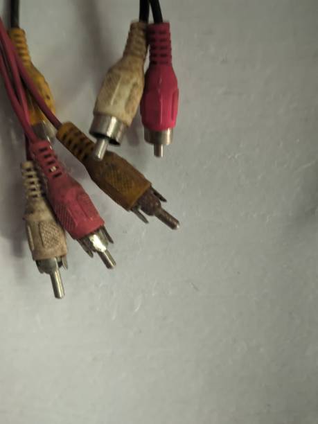 istock RCA Cable connector for Video and Audio. Vintage old cable. Unique concept 1710808624