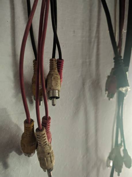 istock RCA Cable connector for Video and Audio. Vintage old cable. Unique concept 1710811284