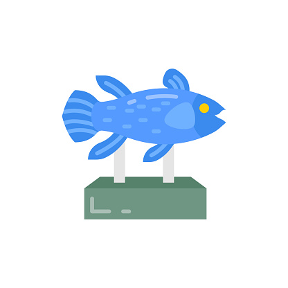 Coelacanth icon in vector. Logotype