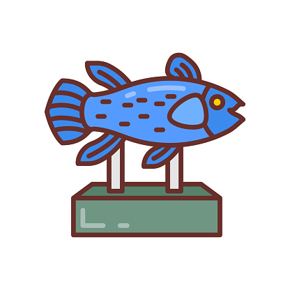 Coelacanth icon in vector. Logotype