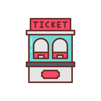 Ticket Booth icon in vector. icontype