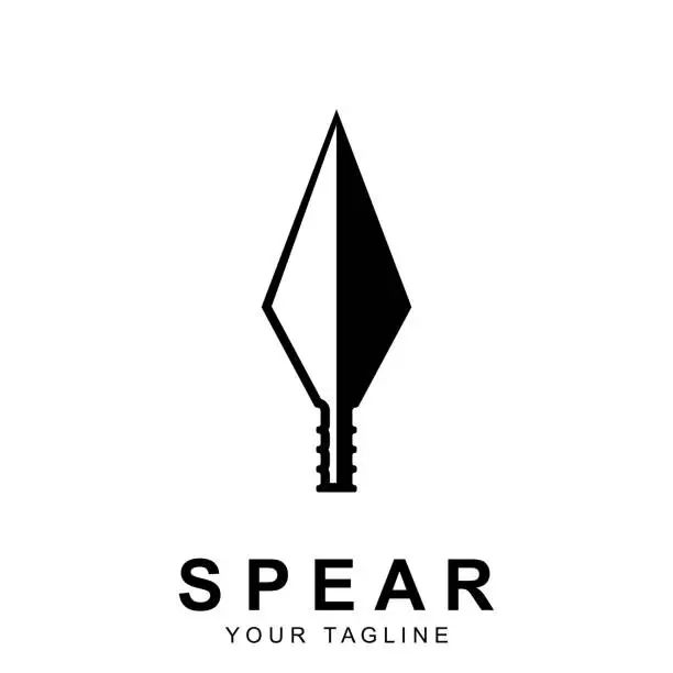 Vector illustration of spear symbol vector with slogan template