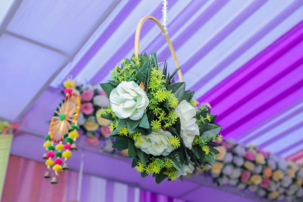 istock Wedding Ceremony Decoration, Wedding Arch with Simple and Beautiful Flowers 1710919122