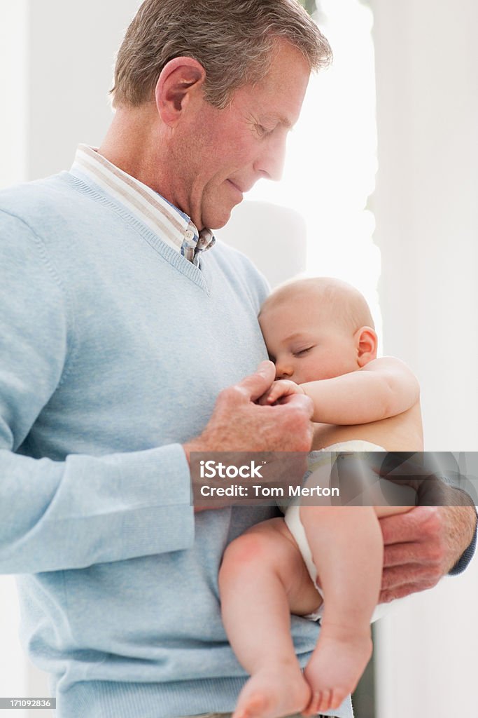 Nonno con figlio - Foto stock royalty-free di 6-11 Mesi