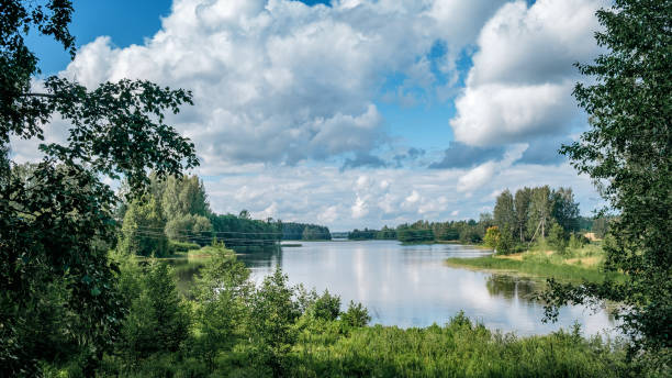 istock Beautiful forest lake in Russia. 1710943429