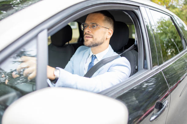 istock Young businessman in a car 1710958783