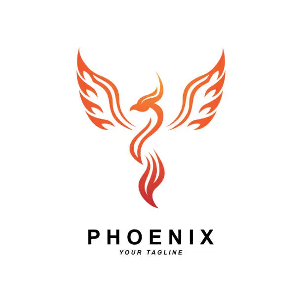 Vector illustration of Phoenix symbol icon, vector illustration, template design, brand company