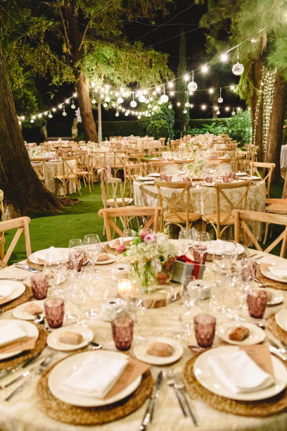istock Floral arrangements for empty chairs for a wedding ceremony in spring 1710982960