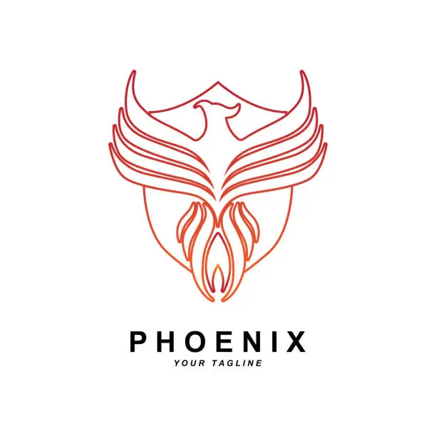 Vector illustration of Phoenix symbol icon, vector illustration, template design, brand company