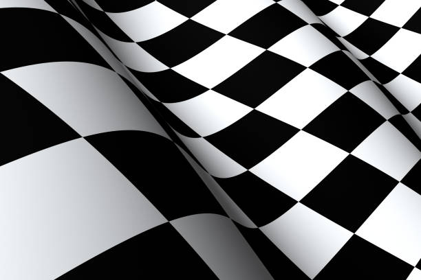 Checkered Flag Macro stock photo