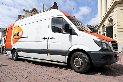 Leiden, Netherlands - June 23, 2018: PostNL delivery van