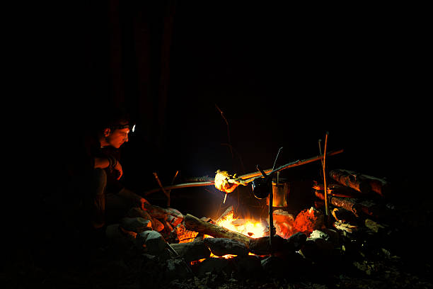 istock man grilling chicken outdoors 171100313