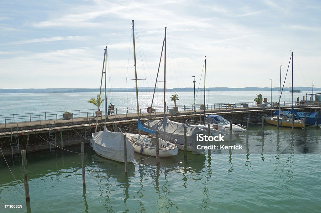 Hafen von Meersburg-Lake Constance - Lizenzfrei Anlegestelle Stock-Foto