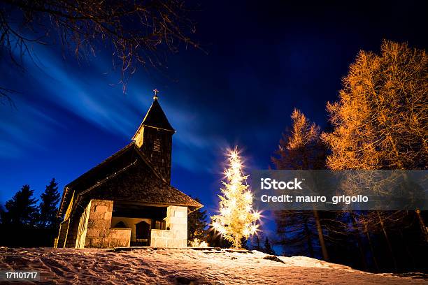 산 중에 크리스마스 교회 교회에 대한 스톡 사진 및 기타 이미지 - 교회, 크리스마스, 고요한 장면