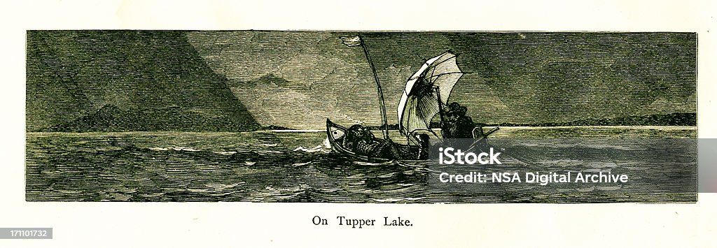 Tupper-See, New York City, New York/historischen amerikanischen Illustrationen - Lizenzfrei 19. Jahrhundert Stock-Illustration