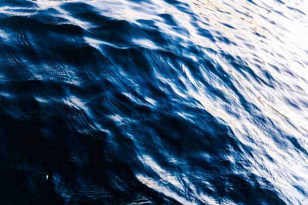 istock Waves on the surface of the sea water at dusk with compact, solid and deeply calm texture. 1711018065