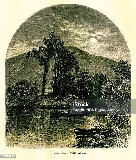 Rzeka Hoosic North Adams Massachusetts - Stockowe grafiki wektorowe i więcej obrazów Rzeka Hudson - Rzeka Hudson, Dolina, Góra