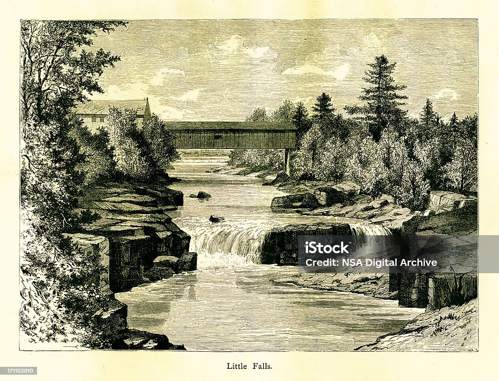 Little Falls, Nova Jersey - Ilustração de América do Norte royalty-free