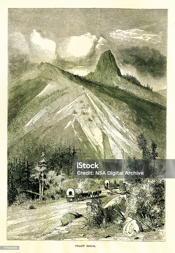 Pilota Rock, Oregon - Illustrazione stock royalty-free di Cittadina