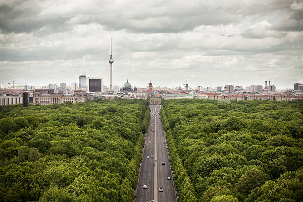 Berlin from above, cloudy day . Canon 5DMKIII