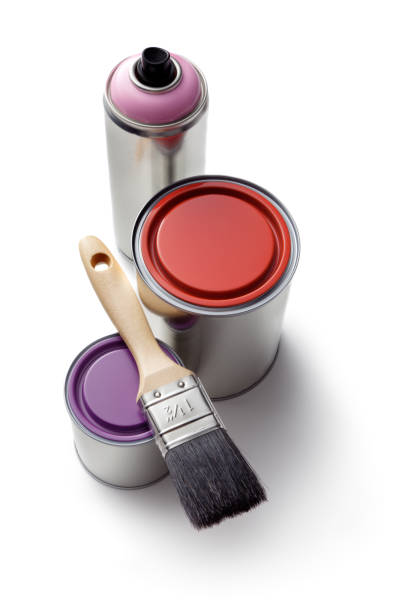 istock Paint: Red, Purple, Paintbrush and Spray Can 171105834