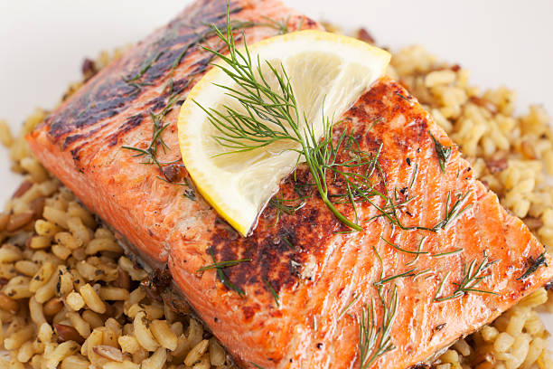 istock Grilled salmon fillet 171106403