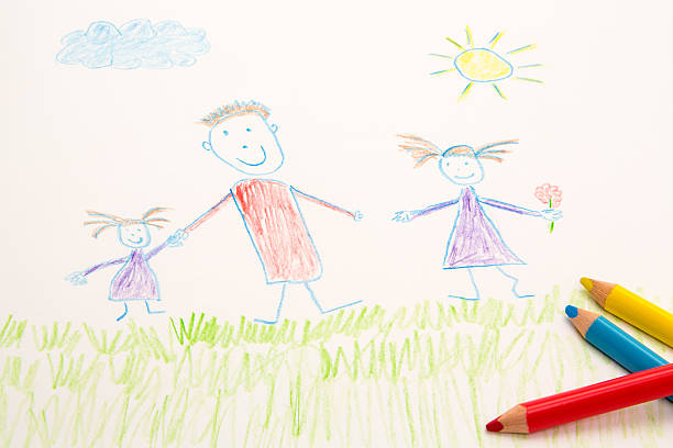 istock KId's drawing with coloured pencils 171106550