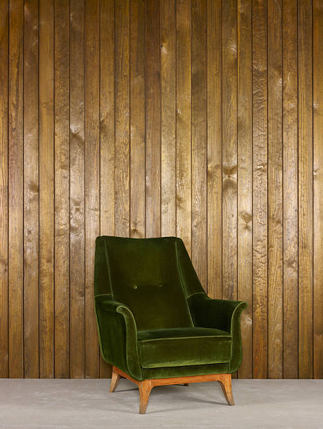 istock Green Velvet Couch With Wood Background 171106847