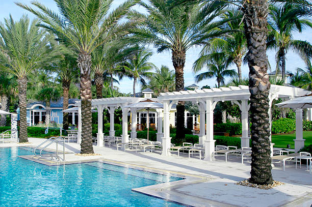 istock Swimming pool at tropical resort 171107409