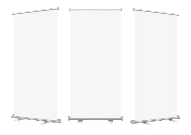 blank roll up banner display.