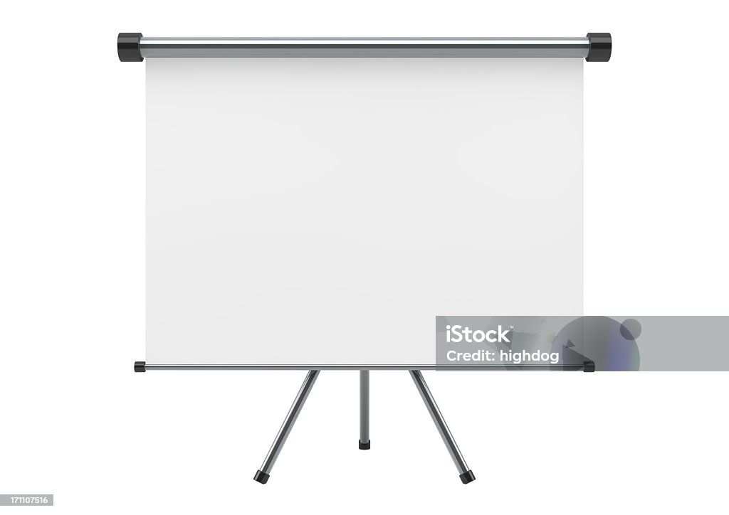 Proiezione portatile bianco scherm - Foto stock royalty-free di Schermo per proiezione