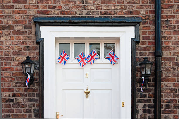istock Front Door Decorated in Diamond Jubilee Flags 171108751