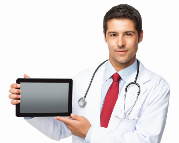 istock Confident Male Doctor Holding Digital Tablet - Isolated 171108996
