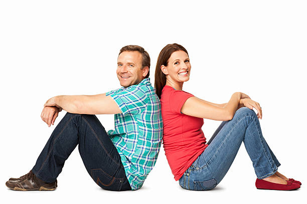 istock Mature Couple Sitting Together - Isolated 171109071