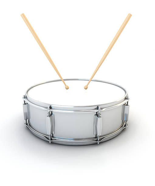 drum and drumstick 3d illustration. Clipping path included. snare drum photos stock pictures, royalty-free photos & images