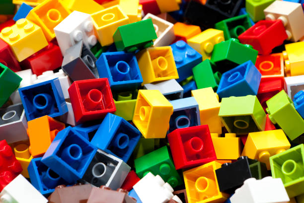 Klocki Lego w polu Sztuki na dzieci camp Kadr wypełniony – zdjęcie