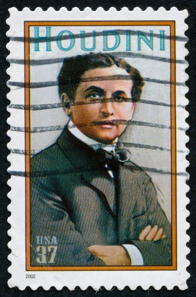 harry houdini pieczęć - harry houdini postmark magic magician zdjęcia i obrazy z banku zdjęć