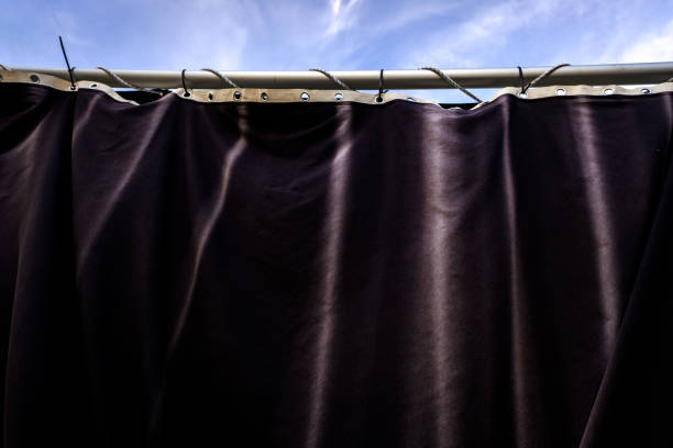Black safety curtain to hide in sight.