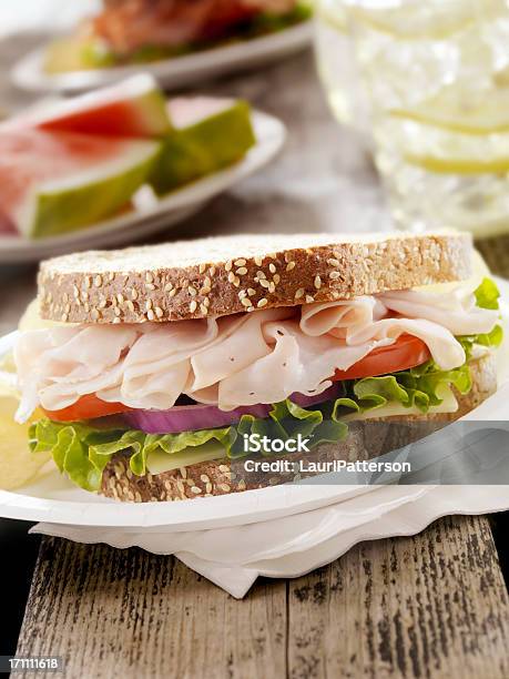 Truthahnsandwich Auf Ein Picknick Stockfoto und mehr Bilder von Sandwich - Sandwich, Truthahn - Geflügelfleisch, Feinkostgeschäft
