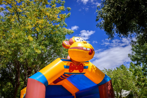 istock Bouncy castle with drawings of animals. 1711119112