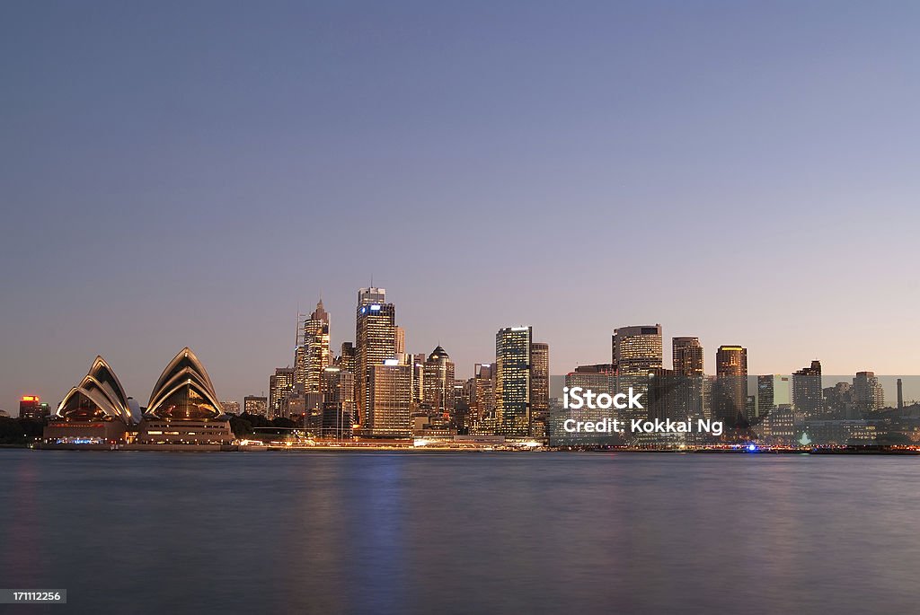 Sydney Skyline-Kirribilli (Lila#3) - Lizenzfrei Abenddämmerung Stock-Foto