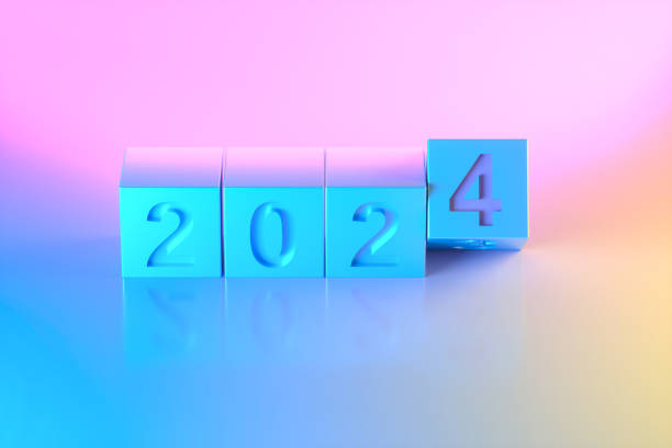 istock 2024 New Year Christmas Neon Lighting Background 1711122983