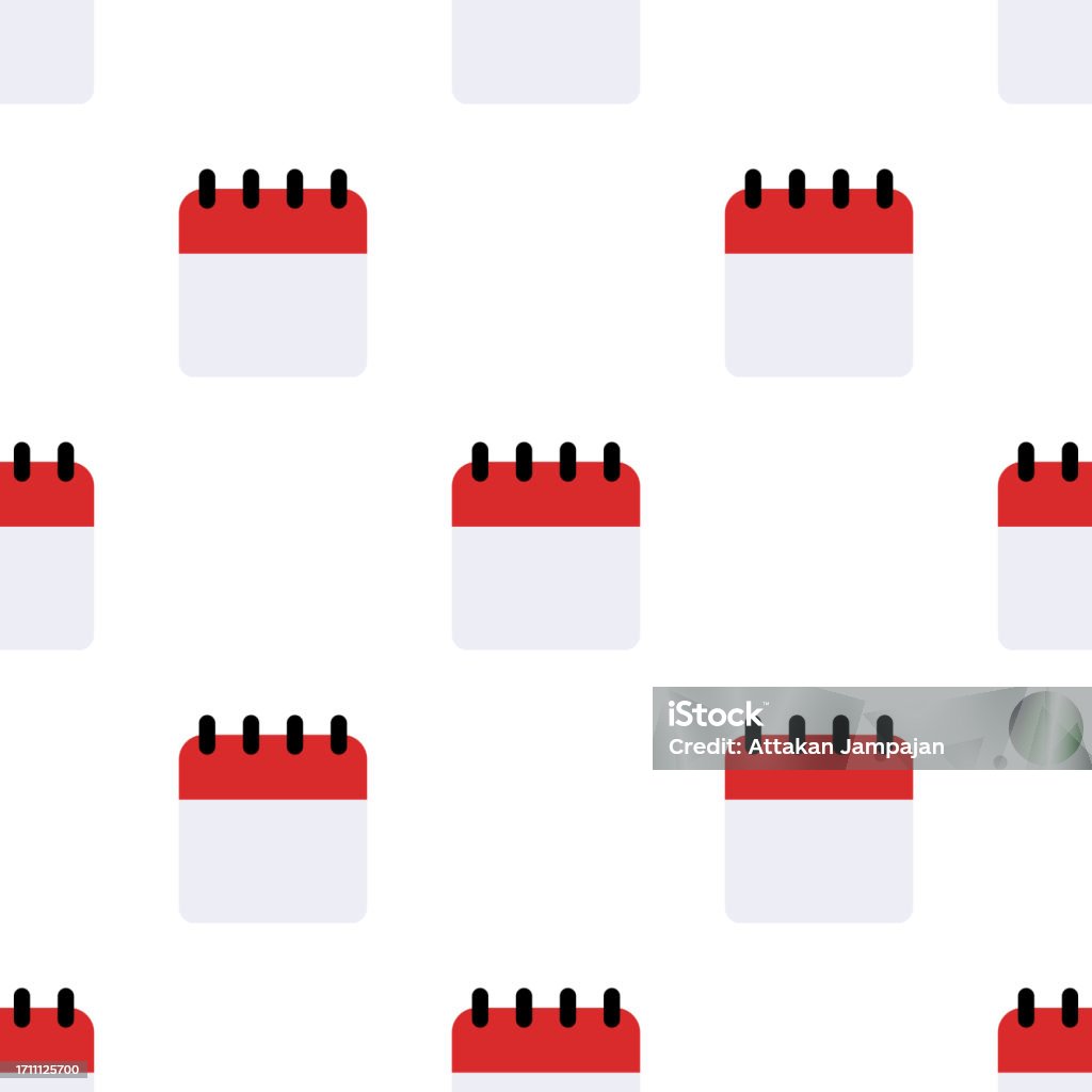 Simple Background Callender Calendar Seamless Pattern Background Stock Illustration - Download ...