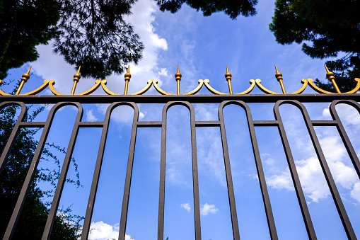 Luxury gate for mansions of rich people to protect their wealth.