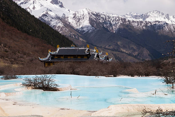 huanglong valley, sichuan, china - huanglong - fotografias e filmes do acervo