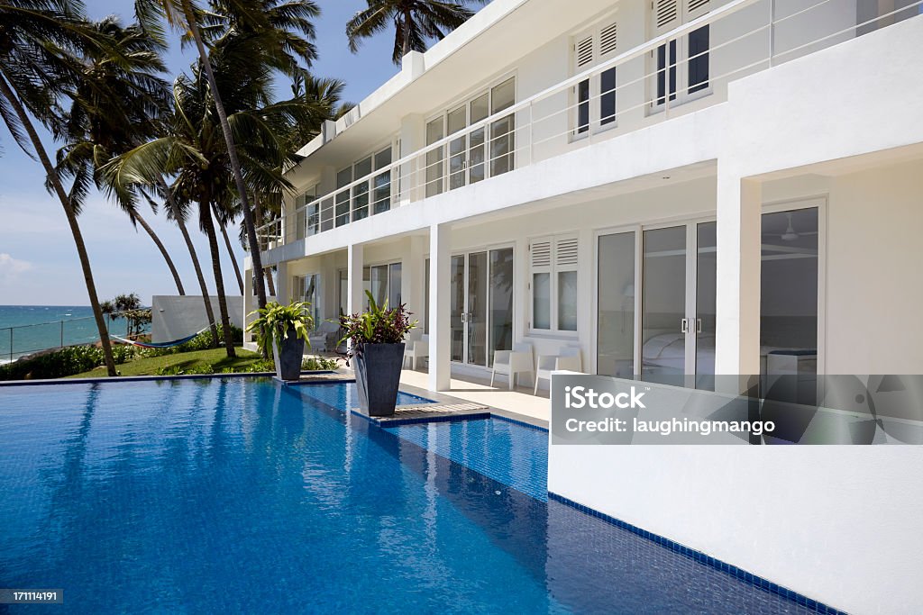 villa sri lanka - Foto stock royalty-free di Casa al mare