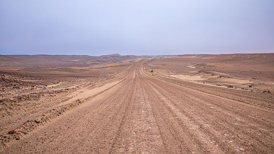 Road from Torra Bay to Terrace Bay, Skeleton Coast Park, Namibia.  Horizontal.