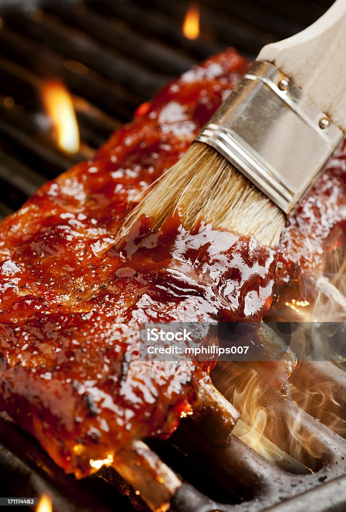 Baby zurück Ribs - Lizenzfrei Barbecuesoße Stock-Foto